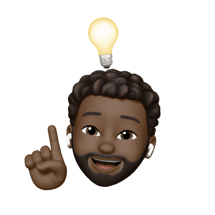 kayode's memoji with a laptop